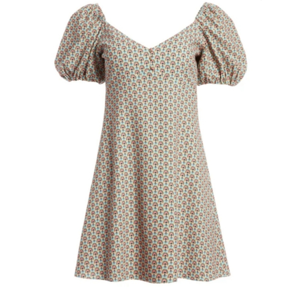 Alice and Olivia Dana Puff Sleeve Mini Dress